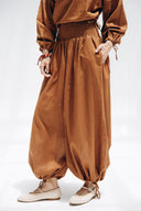 SMOCKED WAIST PALAZZO PANTS -HAVAN