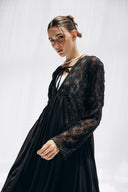 MOONLIGHT LACE DRESS -BLACK