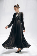 MOONLIGHT LACE DRESS -BLACK