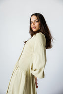 LACE-TRIM DRESS -SAGE GREEN