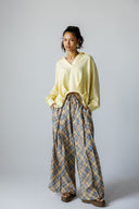 CHIC PLAID PANTS -BUTTER YELLOW