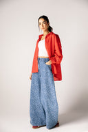 PURE LINEN SHIRT -RED