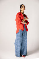 PURE LINEN SHIRT -RED