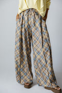 CHIC PLAID PANTS -BUTTER YELLOW