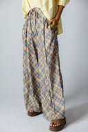 CHIC PLAID PANTS -BUTTER YELLOW