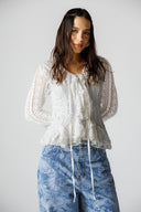LACE MUSE BLOUSE -OFF WHITE