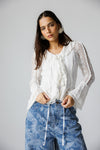 LACE MUSE BLOUSE -OFF WHITE