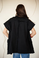 SLEEVELESS GABARDINE JACKET