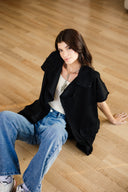 SLEEVELESS GABARDINE JACKET