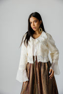 BRIGHT LACE BLOUSE -Light Beige
