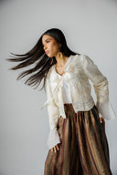 BRIGHT LACE BLOUSE -Light Beige