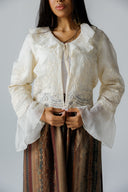 BRIGHT LACE BLOUSE -Light Beige