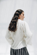 Linen Grace Blouse -OFF WHITE