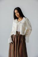 BRIGHT LACE BLOUSE -Light Beige
