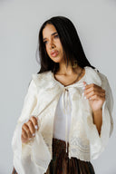 BRIGHT LACE BLOUSE -Light Beige