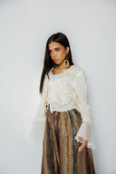 BRIGHT LACE BLOUSE -Light Beige