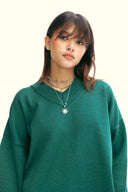 V-NECK KNIT PULLOVER