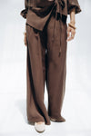 Minimal WIDE LEG PANTS -BROWN