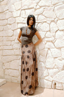 DOTS SKIRT -BROWN
