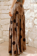 DOTS SKIRT -BROWN