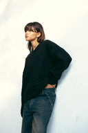 V-NECK KNIT PULLOVER