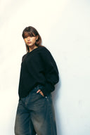V-NECK KNIT PULLOVER