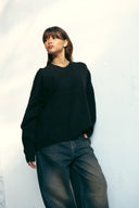 V-NECK KNIT PULLOVER