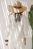 POCKETS LINEN SHIRT -OFF WHITE