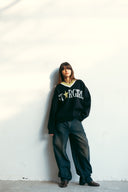 STAR GIRL PULLOVER - BLACK
