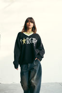 STAR GIRL PULLOVER - BLACK