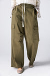 CARGO GABARDINE PANTS-OLIVE