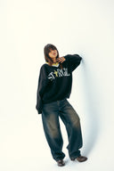 STAR GIRL PULLOVER - BLACK