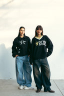 STAR GIRL PULLOVER - BLACK