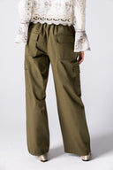 CARGO GABARDINE PANTS-OLIVE