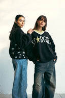 STAR GIRL PULLOVER - BLACK