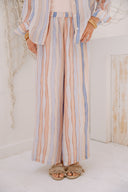ELASTIC WAIST SUMMARY PANTS -NUDE