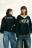 STAR GIRL PULLOVER - BLACK