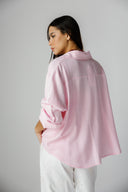 V-Neck linen Blouse -PINK
