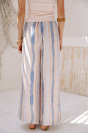 ELASTIC WAIST SUMMARY PANTS -NUDE