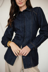 FITTED DENIM SHIRT