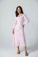 LONG SHIRT DRESS  -PINK