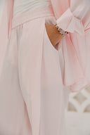 ELASTIC WAIST CHIC PANTS -PINK