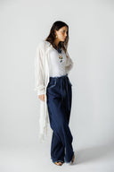COMFORT LOW WAIST DENIM PANTS – BLUE BLACK
