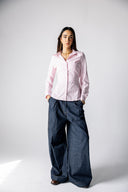 SHIRT WITH STRAP DETAIL -PINK
