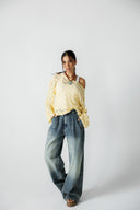 ROSE LACE BLOUSE  -BUTTER YELLOW