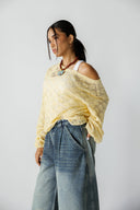 ROSE LACE BLOUSE  -BUTTER YELLOW