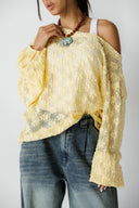 ROSE LACE BLOUSE  -BUTTER YELLOW