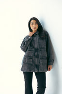 CARGO DENIM JACKET -BLACK
