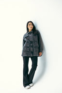 CARGO DENIM JACKET -BLACK