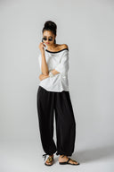 COMFY WIDE PANTS -BLACK